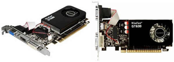 Низкопрофильная однослотовая видеокарта Leadtek Winfast GeForce GT 630 (WFGT630-2GD3LP)
