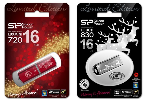 "Новогодние" подарочные флешки от Silicon Power (Touch 830 и LuxMini 720 - Limited Edition)