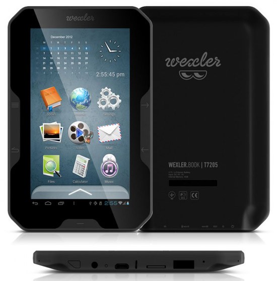 Электронная книга WEXLER.BOOK T7205 - недорогая сенсорная модель на ОС Android