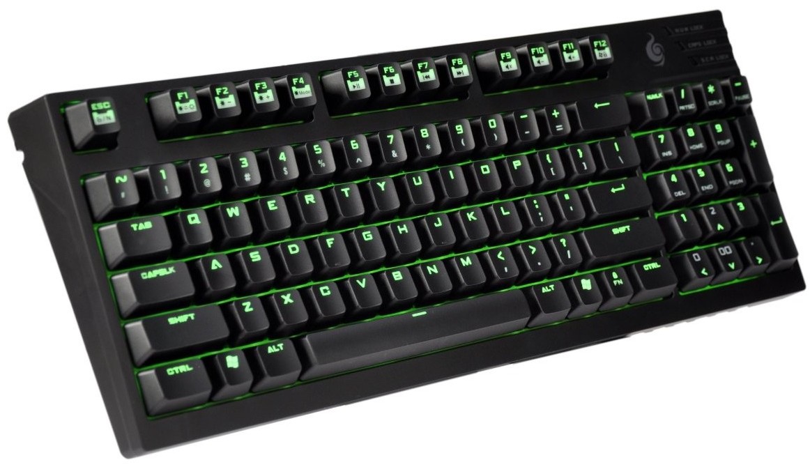 CM Storm QuickFire TK - компактная игровая клавиатура с переключателями Cherry MX Green и кликом