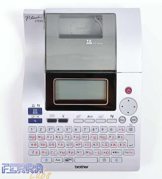 Brother P-touch 2700, вид сверху