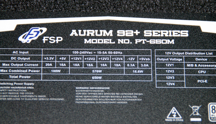 FSP Aurum 92+ 650W